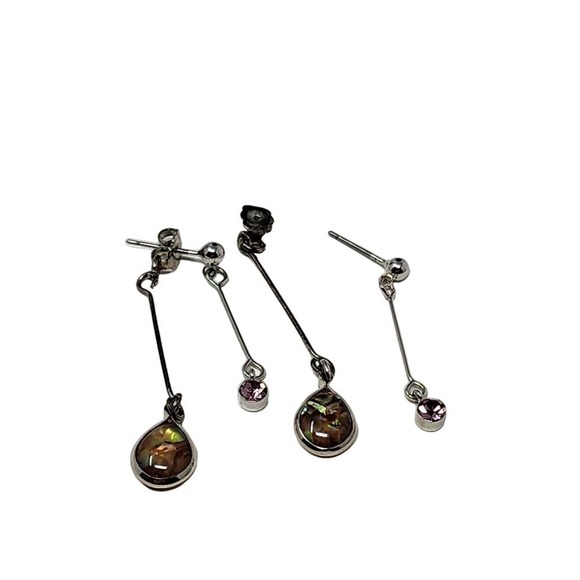 Lia Sophia Jewelry - Dangles Pierced Earrings - "Mystify" - Genuine Abalone - Picture 4 of 9